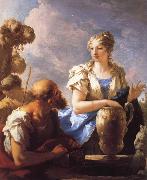 PELLEGRINI, Giovanni Antonio Rebecca at the Well oil painting artist